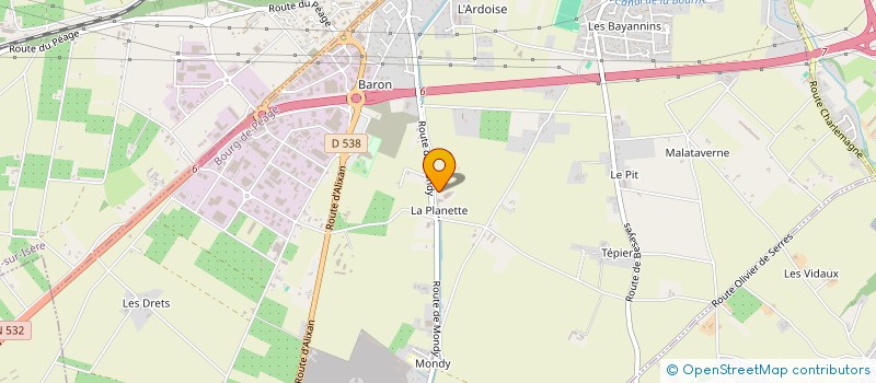 localisation de l'entreprise IMMOBILIERE DE MONDY  BOURG-DE-PEAGE