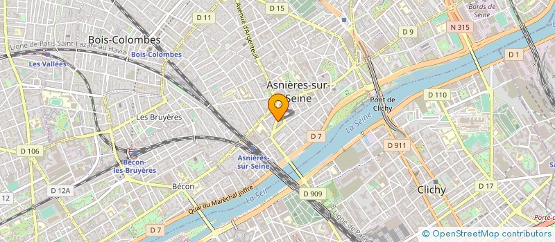 localisation de l'entreprise IMMOBILIERE DE SERVICES ET INVESTISSEMENTS LOCATIFS à ASNIERES-SUR-SEINE