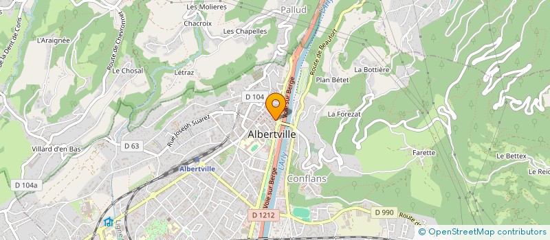 localisation de l'entreprise IMMOBILIERE DES 3 VALLEES à ALBERTVILLE