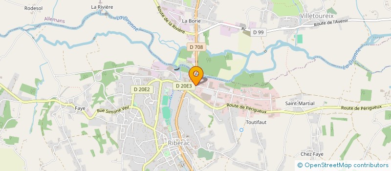 localisation de l'entreprise IMMOBILIERE DES CHAUMES  RIBERAC