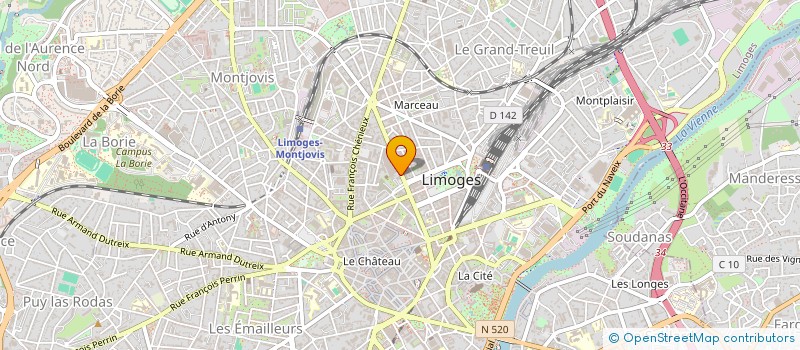 localisation de l'entreprise IMMOBILIERE DES CINQ SENS à LIMOGES