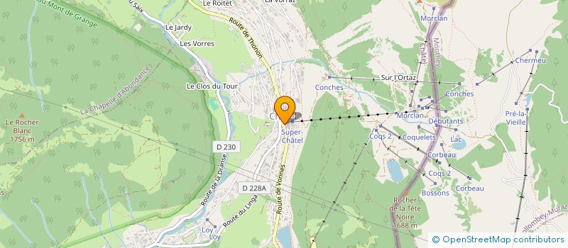 localisation de l'entreprise IMMOBILIERE DES DRANSES à CHATEL