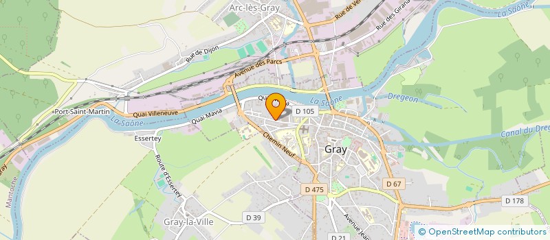 localisation de l'entreprise IMMOBILIERE DES ETS FOUINETEAU à GRAY