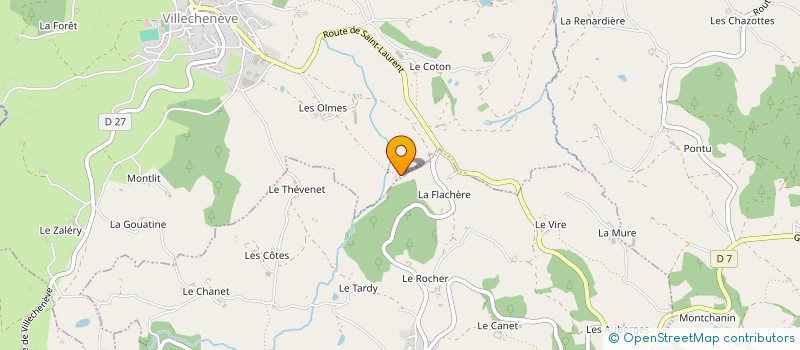 localisation de l'entreprise IMMOBILIERE DES MAROUX 8  VILLECHENEVE