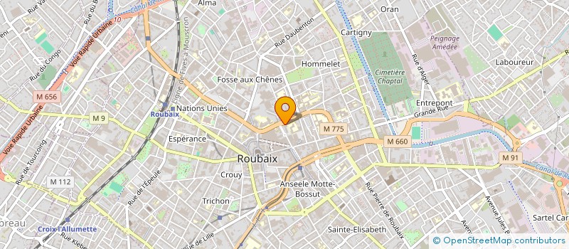 localisation de l'entreprise IMMOBILIERE DES NATIONS UNIES  ROUBAIX