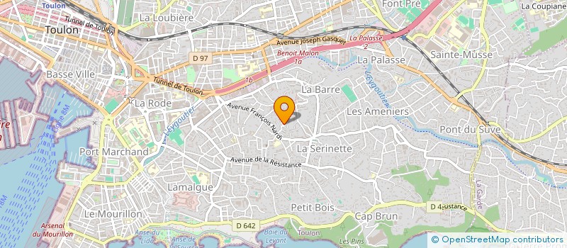 localisation de l'entreprise IMMOBILIERE DES OISEAUX  TOULON