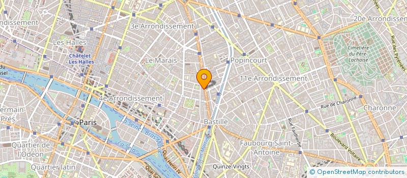 localisation de l'entreprise IMMOBILIERE DES TOURNELLES  PARIS