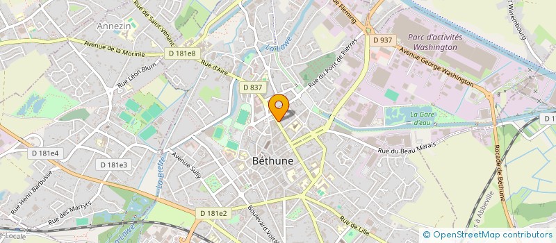 localisation de l'entreprise IMMOBILIERE DU BETHUNOIS à BETHUNE