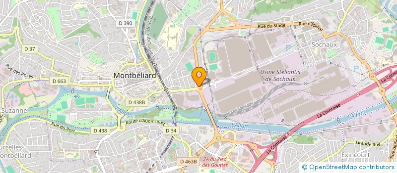 localisation de l'entreprise IMMOBILIERE DU CHATEAU  MONTBELIARD