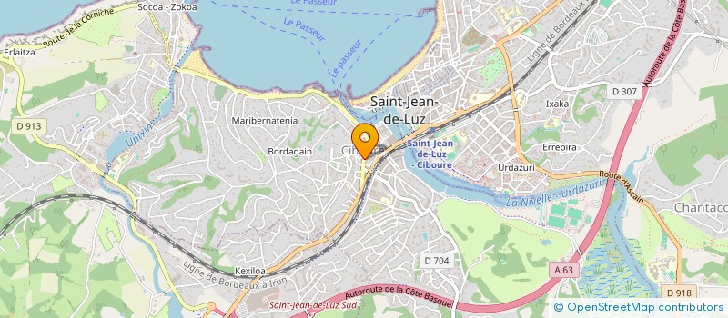 localisation de l'entreprise IMMOBILIERE DU FRONTON  CIBOURE