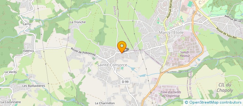 localisation de l'entreprise IMMOBILIERE DU PETIT BOIS  SAINTE-CONSORCE