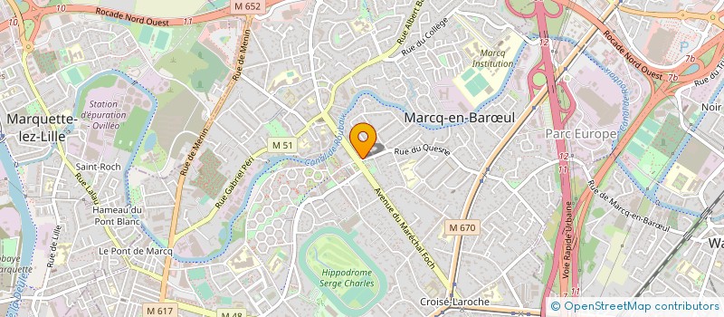 localisation de l'entreprise IMMOBILIERE DU QUESNE à MARCQ-EN-BARŒUL