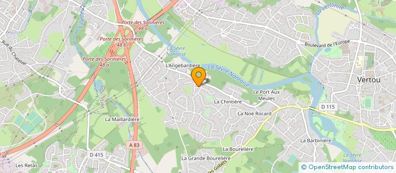 localisation de l'entreprise IMMOBILIERE DU VALLON à VERTOU