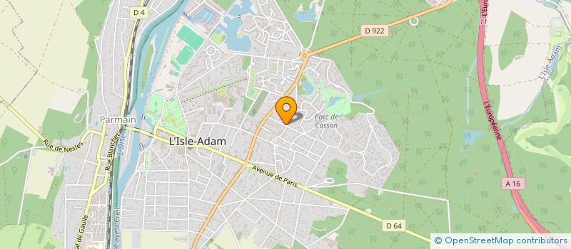 localisation de l'entreprise IMMOBILIERE ESPALIE  L'ISLE-ADAM