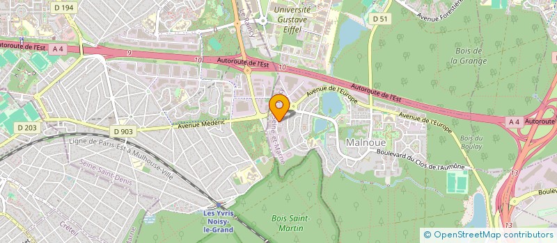 localisation de l'entreprise IMMOBILIERE EST  EMERAINVILLE