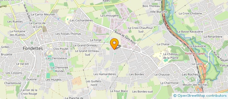 localisation de l'entreprise IMMOBILIERE FAICHAUD à FONDETTES