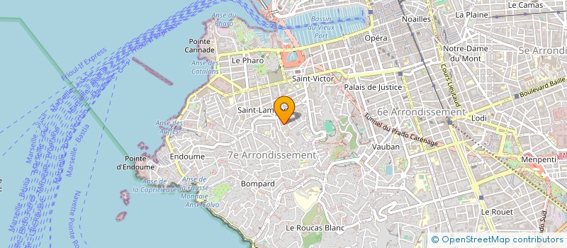 localisation de l'entreprise IMMOBILIERE FAMILLE ET ALLIES COCCOLO à MARSEILLE 7EME