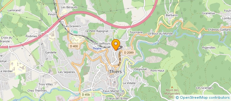 localisation de l'entreprise IMMOBILIERE FRANCE PARTENAIRES  THIERS