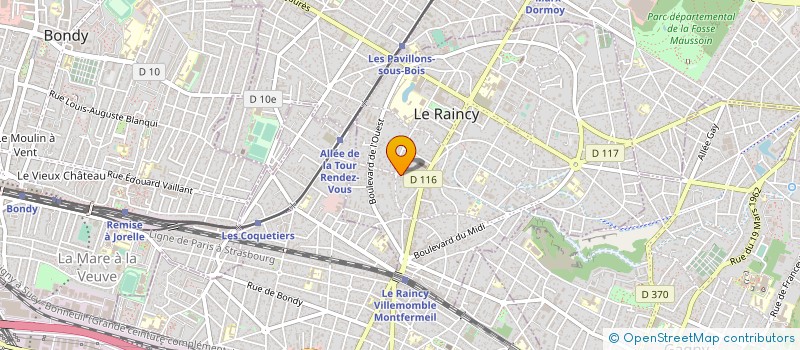 localisation de l'entreprise IMMOBILIERE GAMBETTA à LE RAINCY