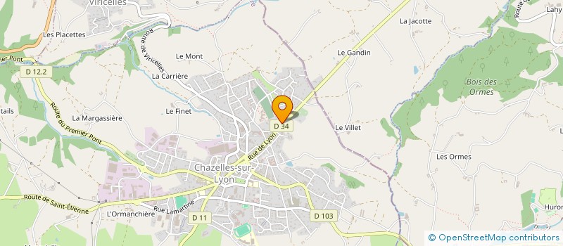 localisation de l'entreprise IMMOBILIERE GUYOT  CHAZELLES-SUR-LYON