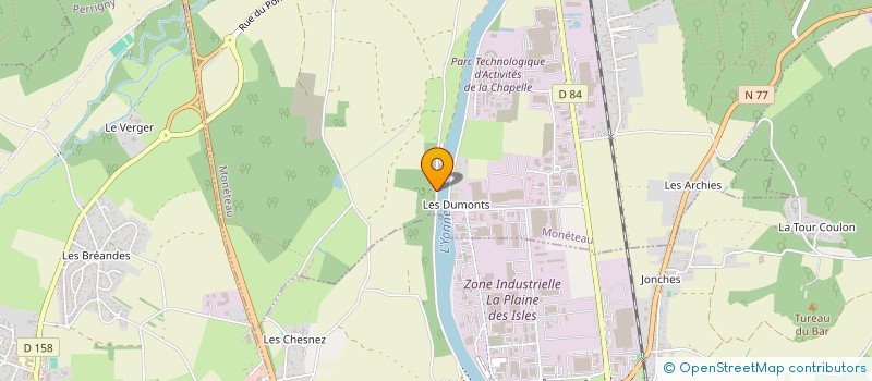 localisation de l'entreprise IMMOBILIERE JALOUZOT à MONETEAU
