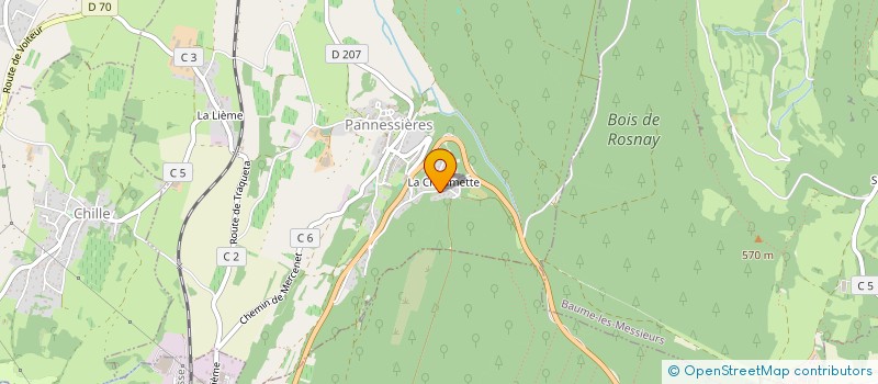 localisation de l'entreprise IMMOBILIERE JURANJOU  PANNESSIERES