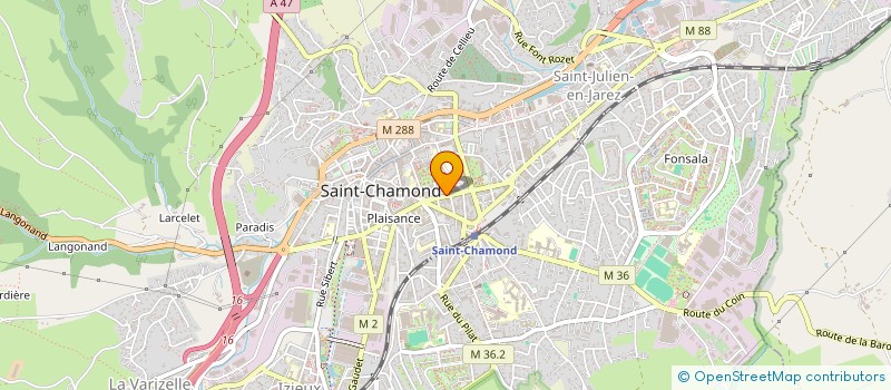 localisation de l'entreprise IMMOBILIERE KINEFORM  SAINT-CHAMOND