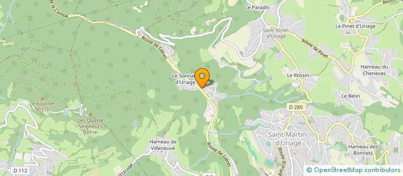 localisation de l'entreprise IMMOBILIERE LA COMBE GOURMANDE  SAINT-MARTIN-D'URIAGE