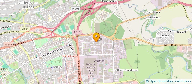 localisation de l'entreprise IMMOBILIERE LA TANNERIE  METZ