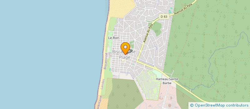 localisation de l'entreprise IMMOBILIERE LE BLEU  BISCARROSSE