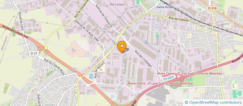 localisation de l'entreprise IMMOBILIERE LE GOFF à CORBAS