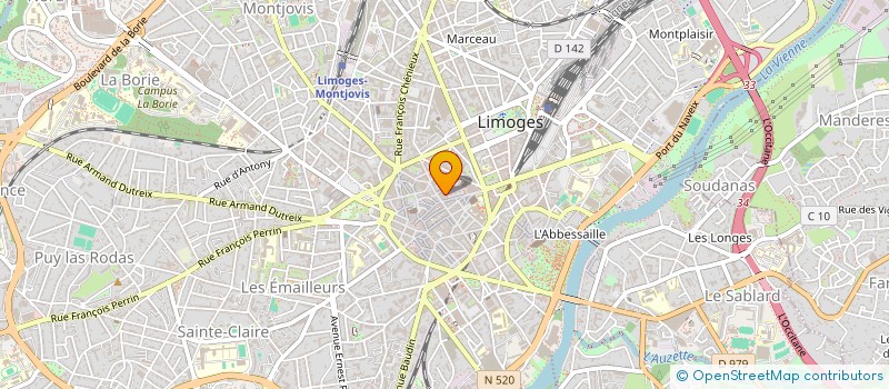localisation de l'entreprise IMMOBILIERE LE MALABRE à LIMOGES