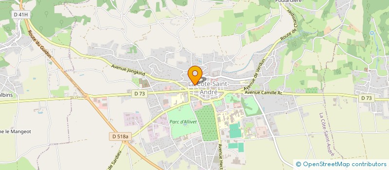 localisation de l'entreprise IMMOBILIERE LES DEVENTIERES  LA COTE-SAINT-ANDRE