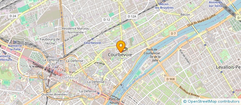 localisation de l'entreprise IMMOBILIERE MALVESIN BECON à COURBEVOIE