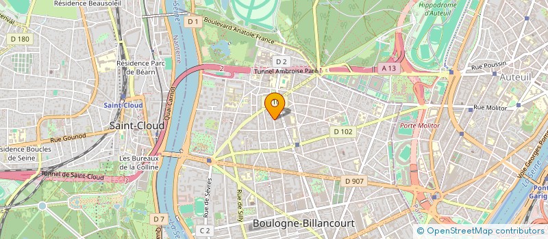 localisation de l'entreprise IMMOBILIERE MI.GE.CA à BOULOGNE-BILLANCOURT