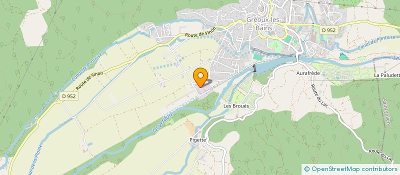 localisation de l'entreprise IMMOBILIERE MICHAUD à GREOUX-LES-BAINS