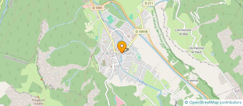 localisation de l'entreprise IMMOBILIERE OLIVIER  LE BOURG-D'OISANS