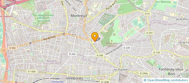 localisation de l'entreprise IMMOBILIERE PARIS-NORD à MONTREUIL