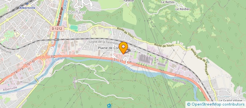 localisation de l'entreprise IMMOBILIERE PORTE DE TARENTAISE  ALBERTVILLE