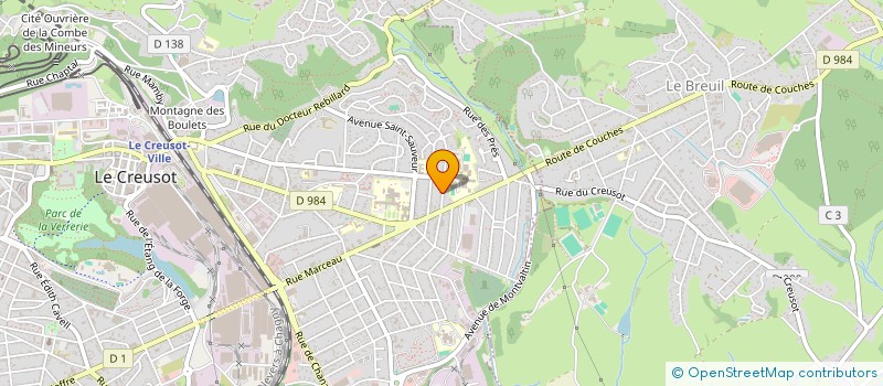 localisation de l'entreprise IMMOBILIERE SAINT ELOI à LE CREUSOT