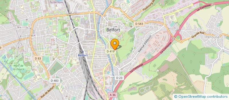 localisation de l'entreprise IMMOBILIERE W H à BELFORT