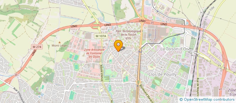 localisation de l'entreprise IMMOBIZ à DIJON