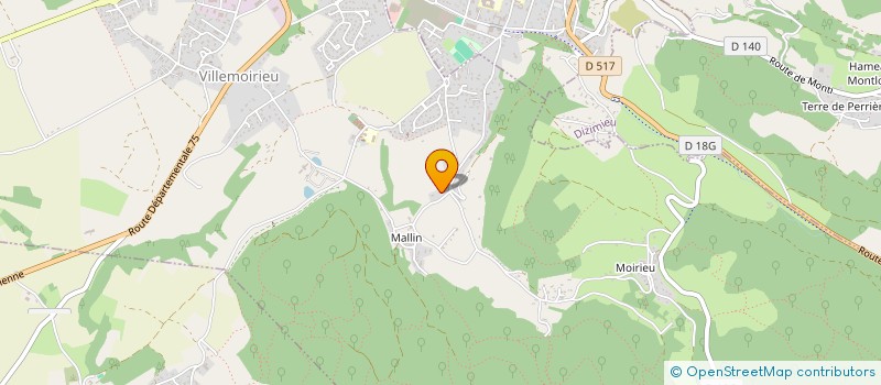 localisation de l'entreprise IMMOCA  VILLEMOIRIEU