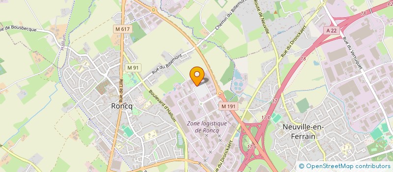 localisation de l'entreprise IMMOCAD à RONCQ