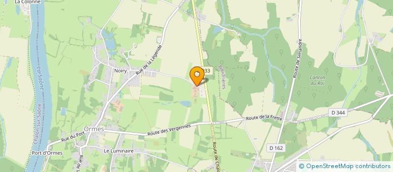 localisation de l'entreprise IMMOCENTER à ORMES