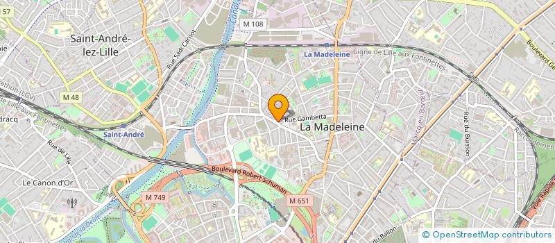 localisation de l'entreprise IMMOCLEF à LA MADELEINE