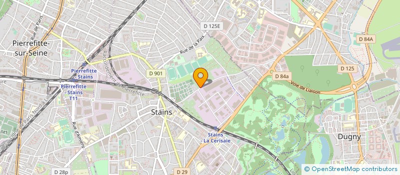 localisation de l'entreprise IMMOCOM à STAINS