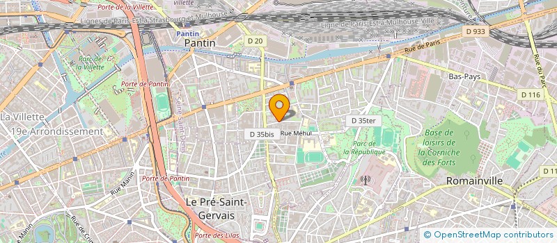 localisation de l'entreprise IMMOCREME  PANTIN