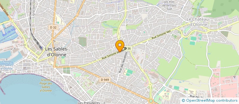 localisation de l'entreprise IMMOD 40 à LES SABLES D'OLONNE