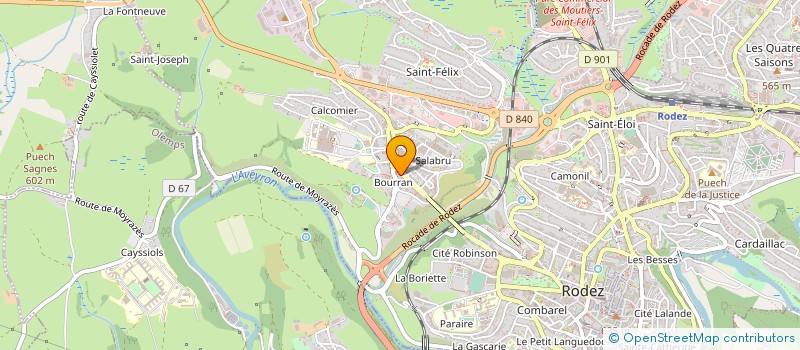 localisation de l'entreprise IMMODA  RODEZ